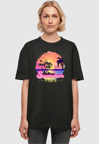 Maglietta 'Summer Vibes Sunset' di Merchcode in nero: frontale