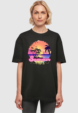 T-shirt 'Summer Vibes Sunset' Merchcode en noir : devant