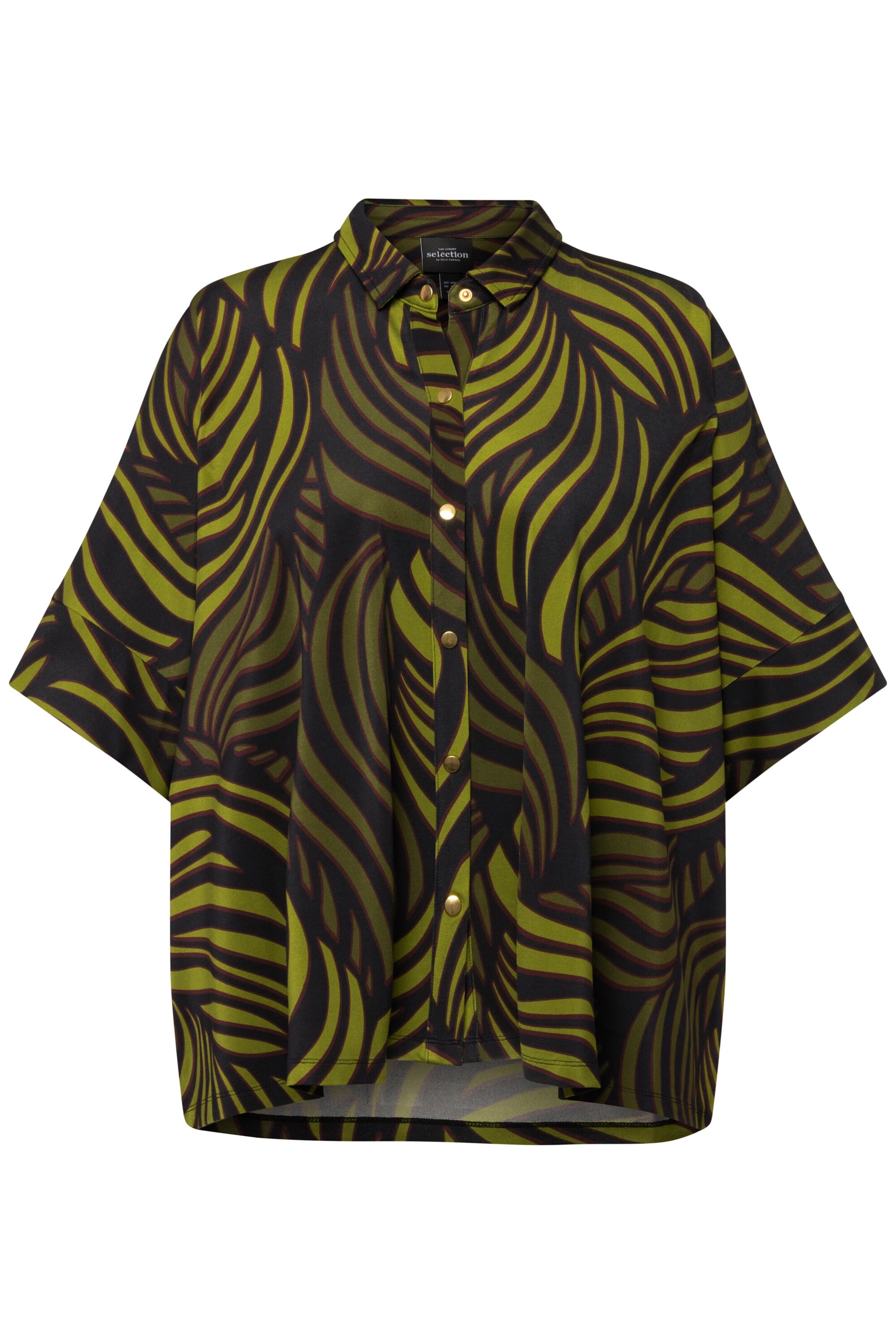 Ulla Popken Blouse in Zwart: voorkant