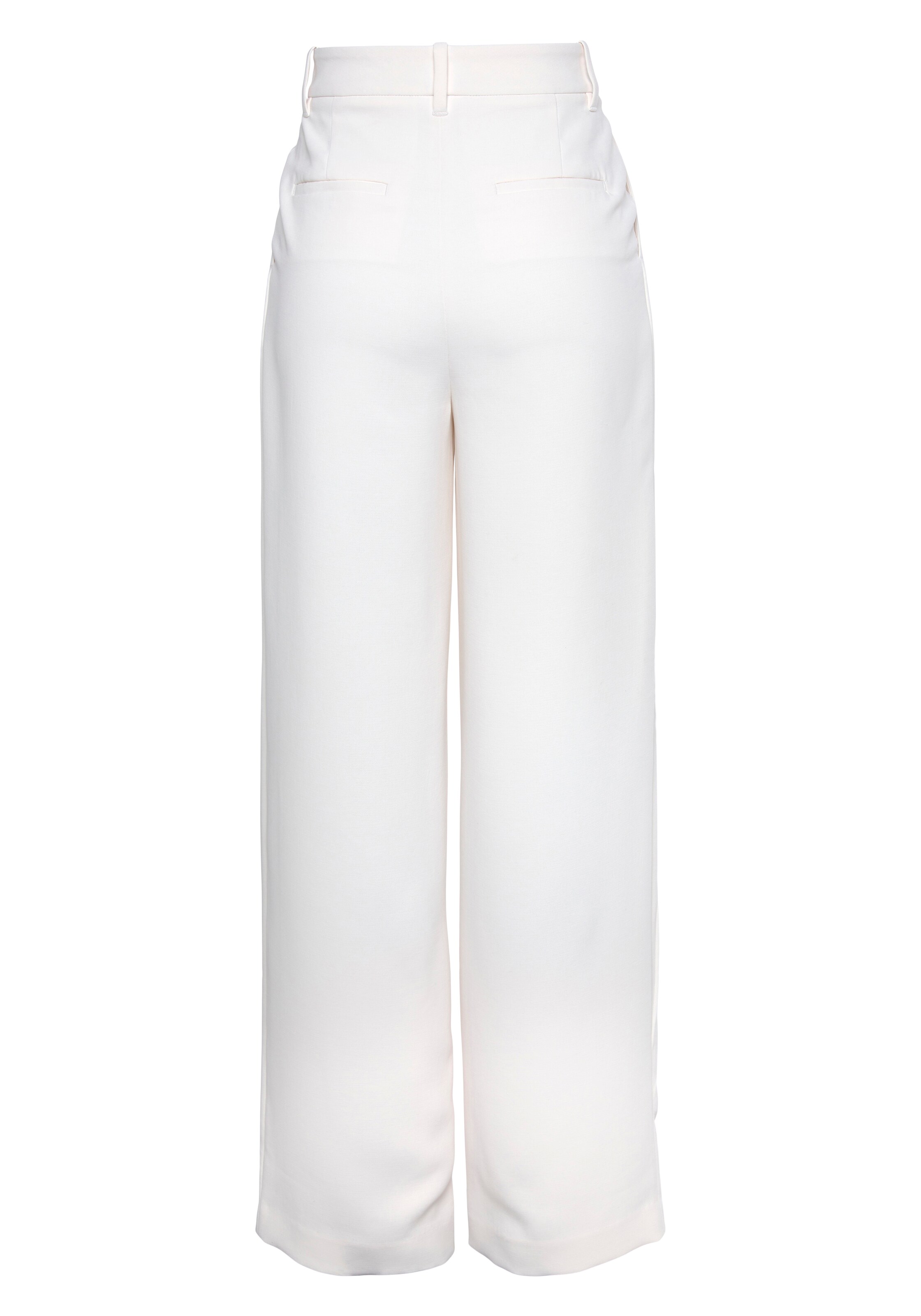 LASCANA Loose fit Pleat-Front Pants in White