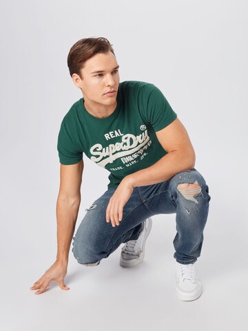 Effilé T-Shirt Superdry en vert