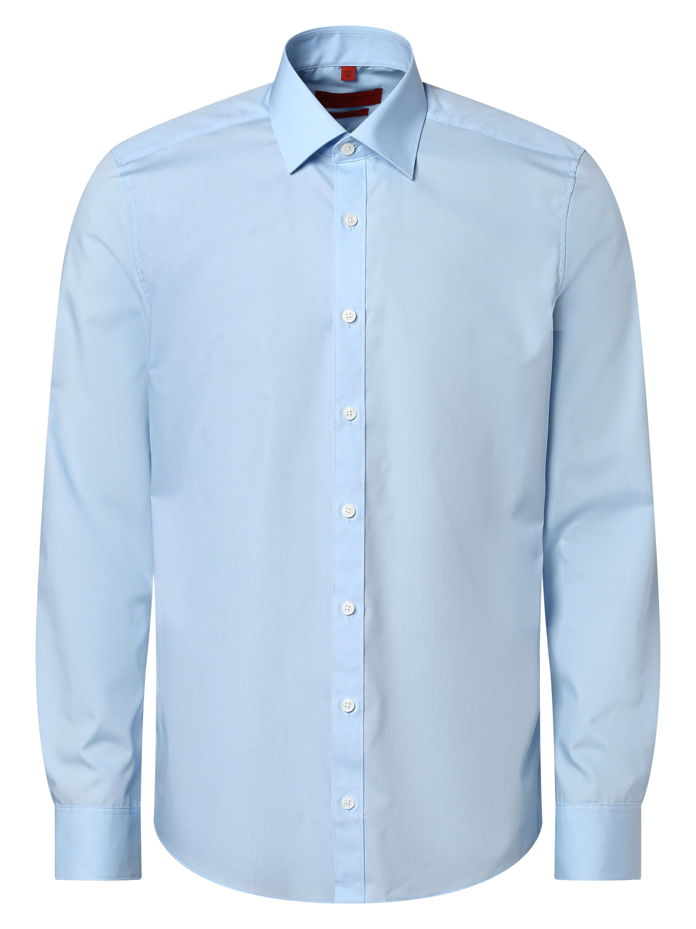 Finshley & Harding Slim fit Button Up Shirt in Blue: front