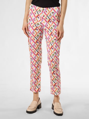 Rosner Slim fit Pleated Pants ' Alisa ' in Mixed colors: front