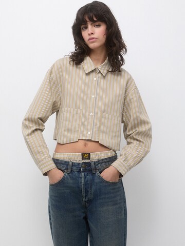 Pull&Bear Blouse in Brown: front