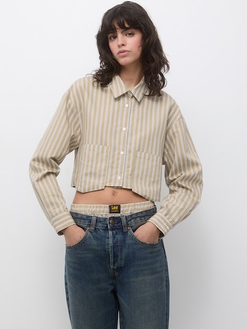 Pull&Bear Blouse in Bruin: voorkant