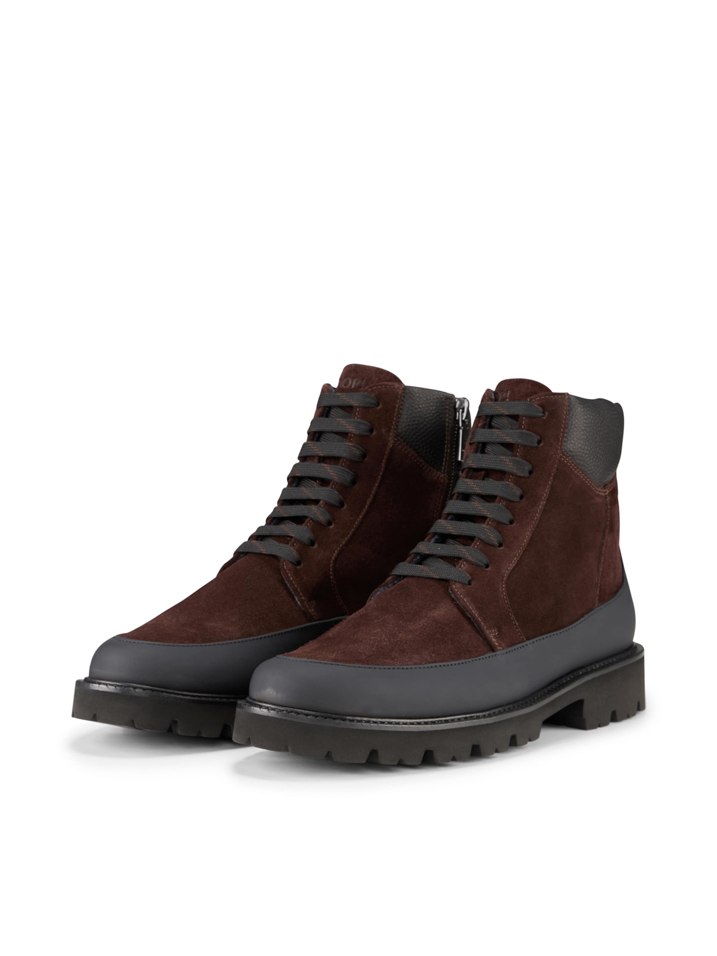 Boots stringati 'Hektor Velluto Misto' di JOOP! in marrone