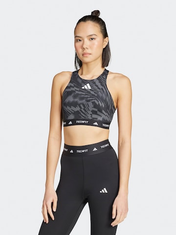 ADIDAS PERFORMANCE Bustier Športni nederček | črna barva: sprednja stran