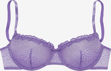 VIVANCE Balconette Bra in Purple: front