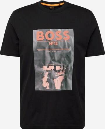 T-Shirt 'BossTicket' BOSS en noir : devant