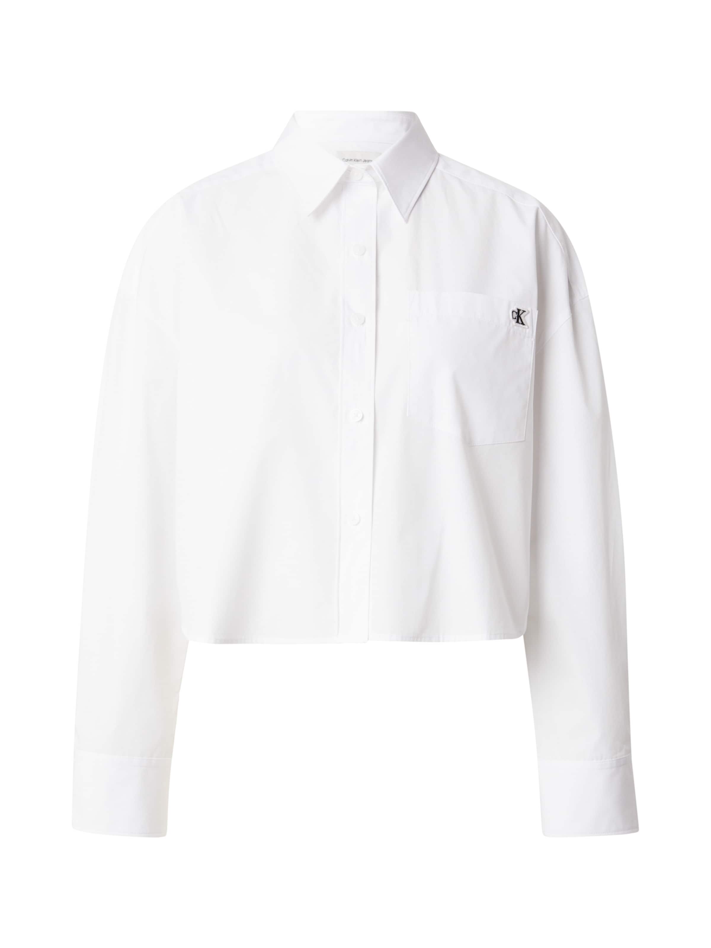 Calvin Klein Jeans Bluza | bela barva: sprednja stran