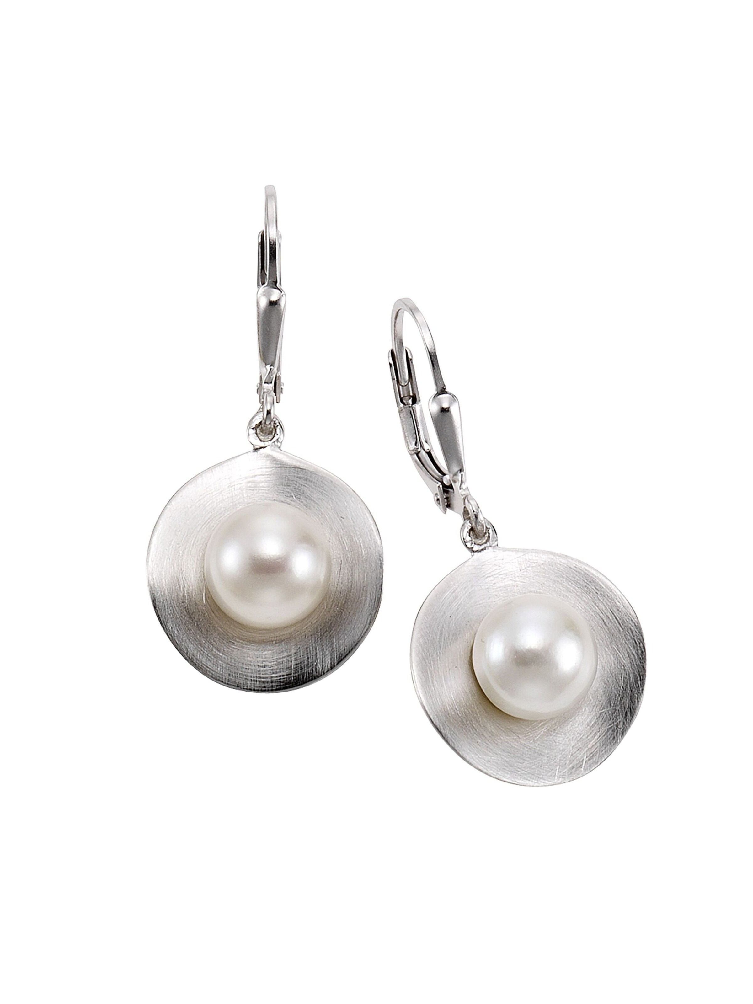 Zeeme Ohrringe in Weiß: Vorderseite