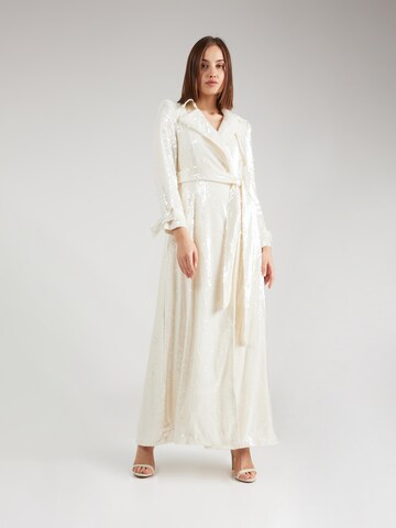 Karen Millen Between-Seasons Coat in White: front