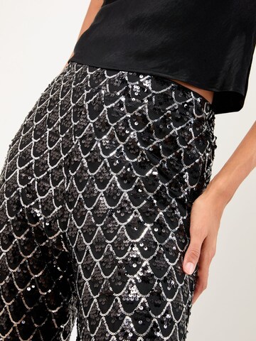 Wide leg Pantaloni 'Sequin' di Lipsy in nero