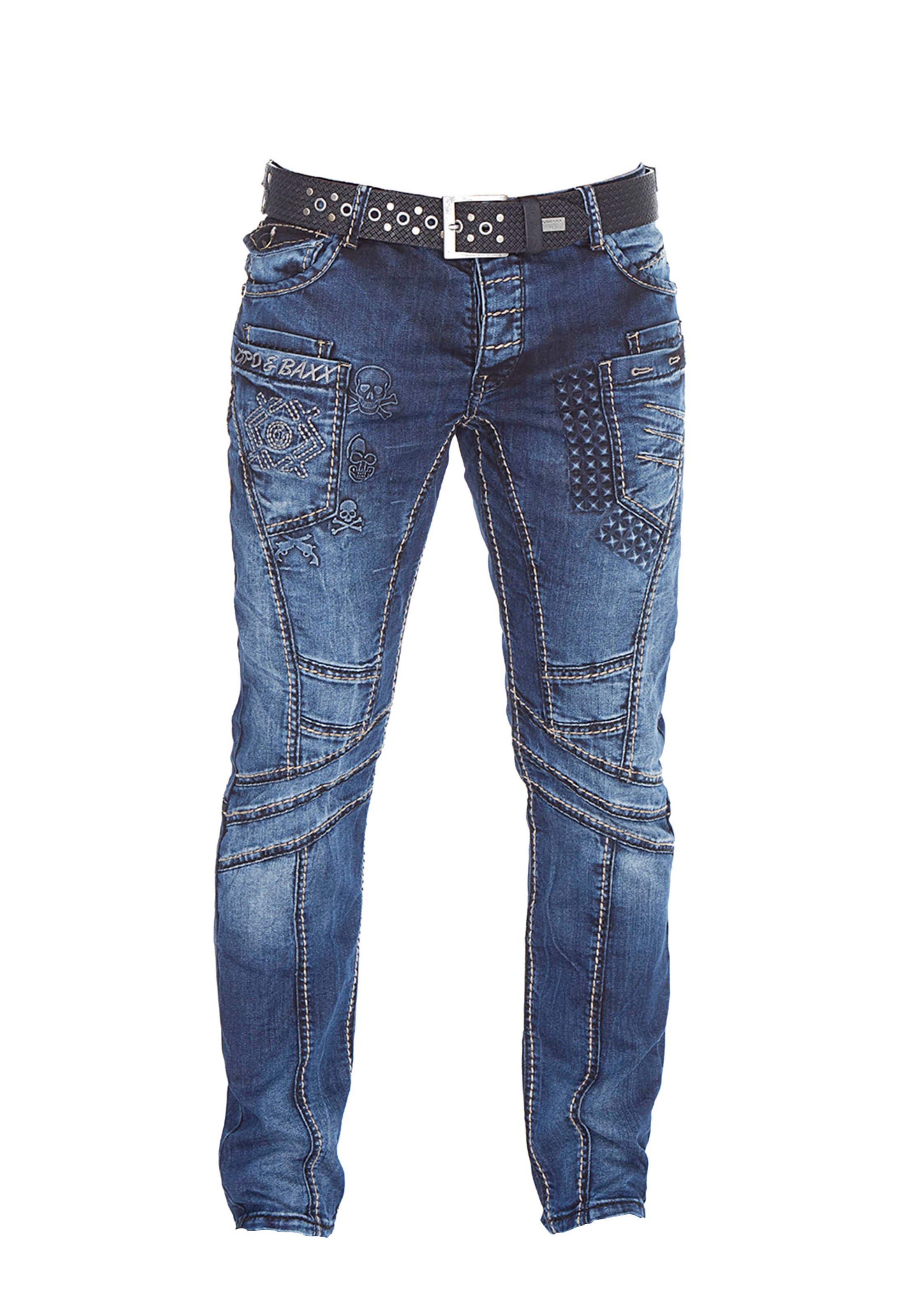 CIPO BAXX Regular Jeans in Blue Denim ABOUT YOU