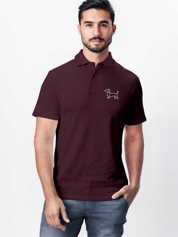 Neverless Shirt 'Dackel Polygon' in Red