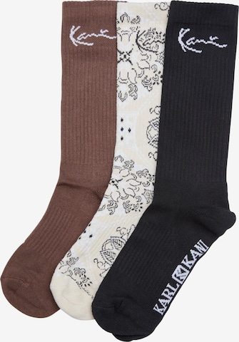 Karl Kani Socks in Beige: front