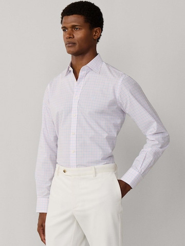 Coupe regular Chemise 'POPLIN TATTERSALL' Hackett London en blanc