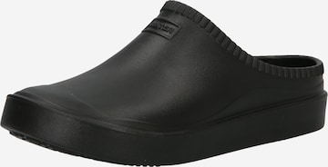 HUNTER Clogs in Black: front