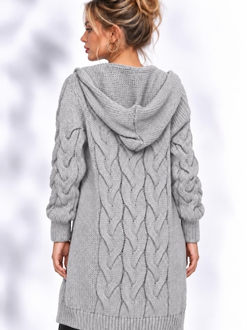 Worldclassca Strickjacke 'Worldclassca Strickjacke Lang mit Kapuze'‌‌‌‌‌‌‌‌ in Grau