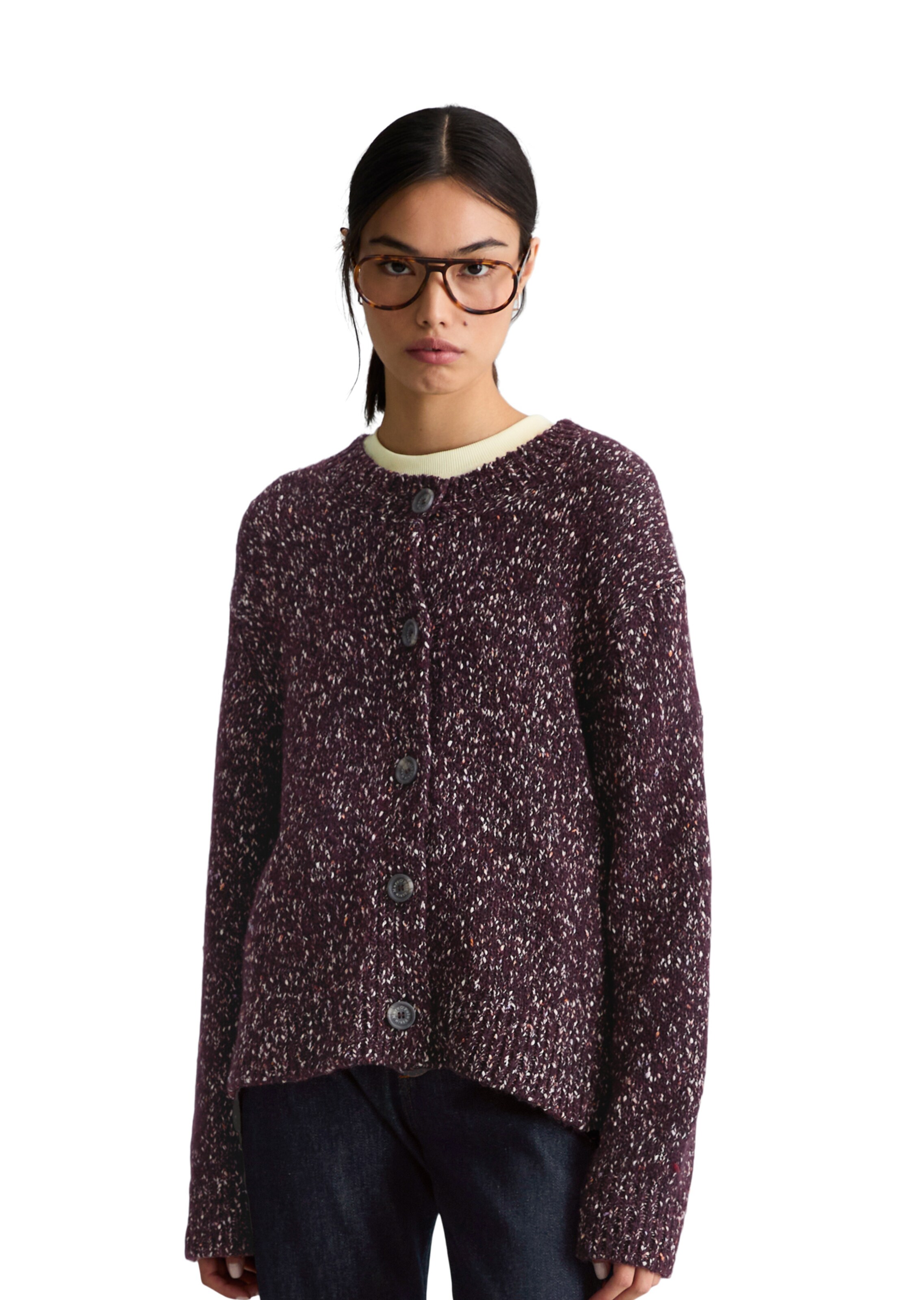 Marc O'Polo DENIM Knit cardigan in Red: front