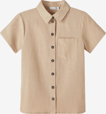 NAME IT Regular Fit Skjorte 'Faher' i beige: forside