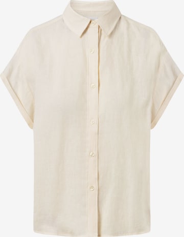 KnowledgeCotton Apparel Blouse in Beige: front
