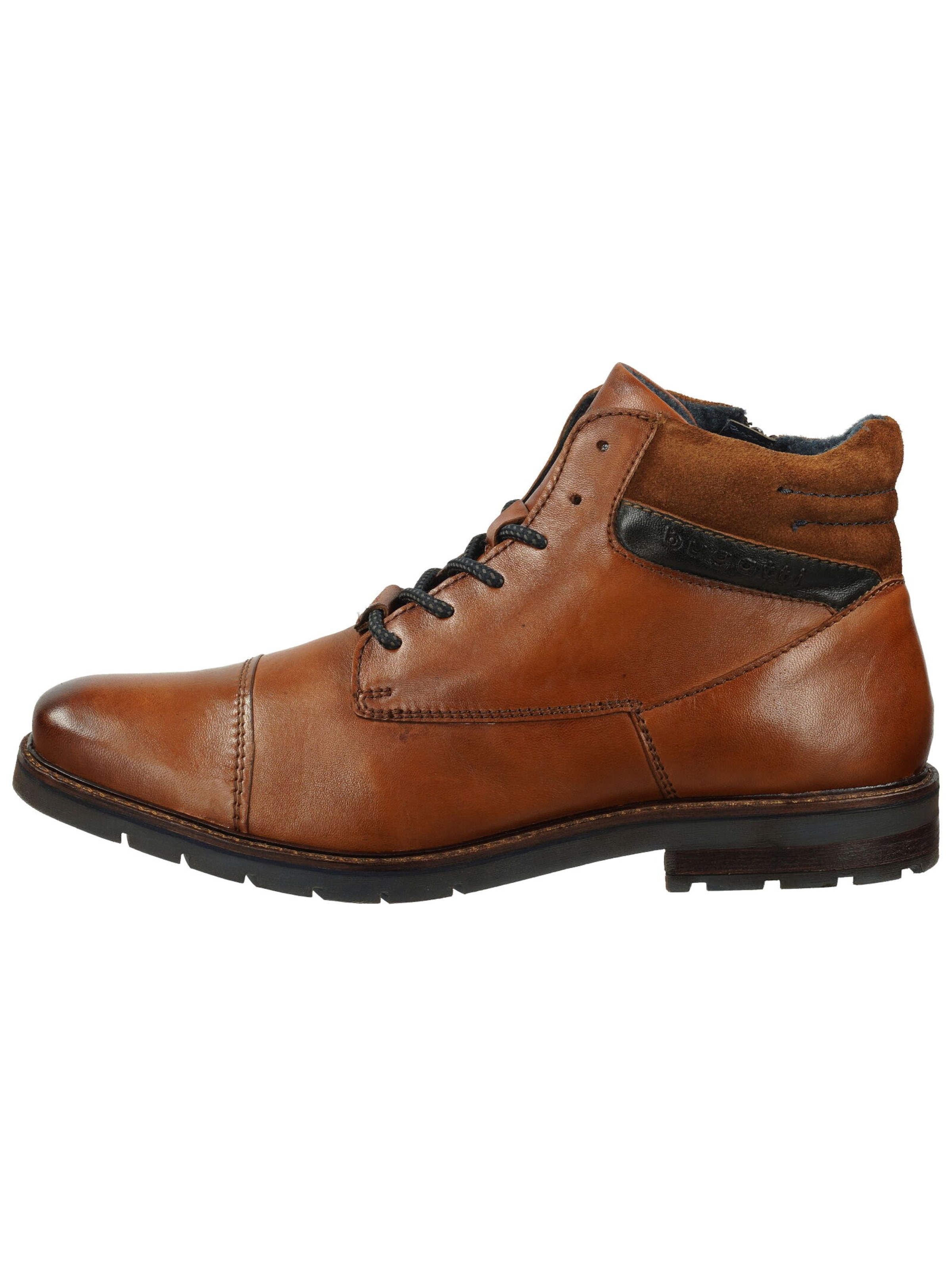 Boots stringati di bugatti in marrone