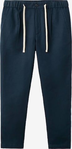MANGO MAN Pleat-Front Pants 'Romelino' in Blue: front