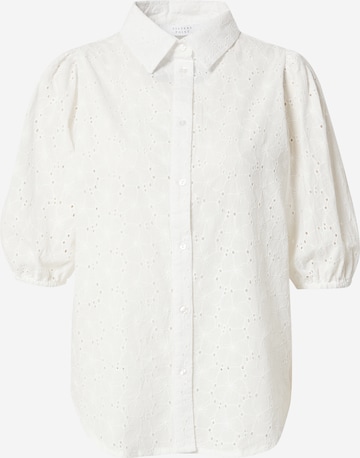 SISTERS POINT Блуза 'VIBBY' в бяло: отпред
