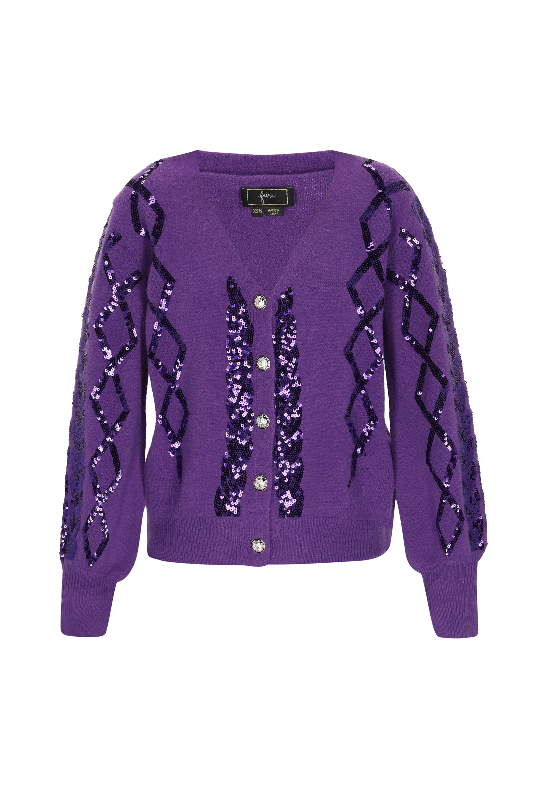 faina - Cárdigan en lila: frente