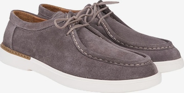 Desa Lace-Up Shoes 'DESA Herren-Schnürschuhe aus Wildleder' in Grey: front