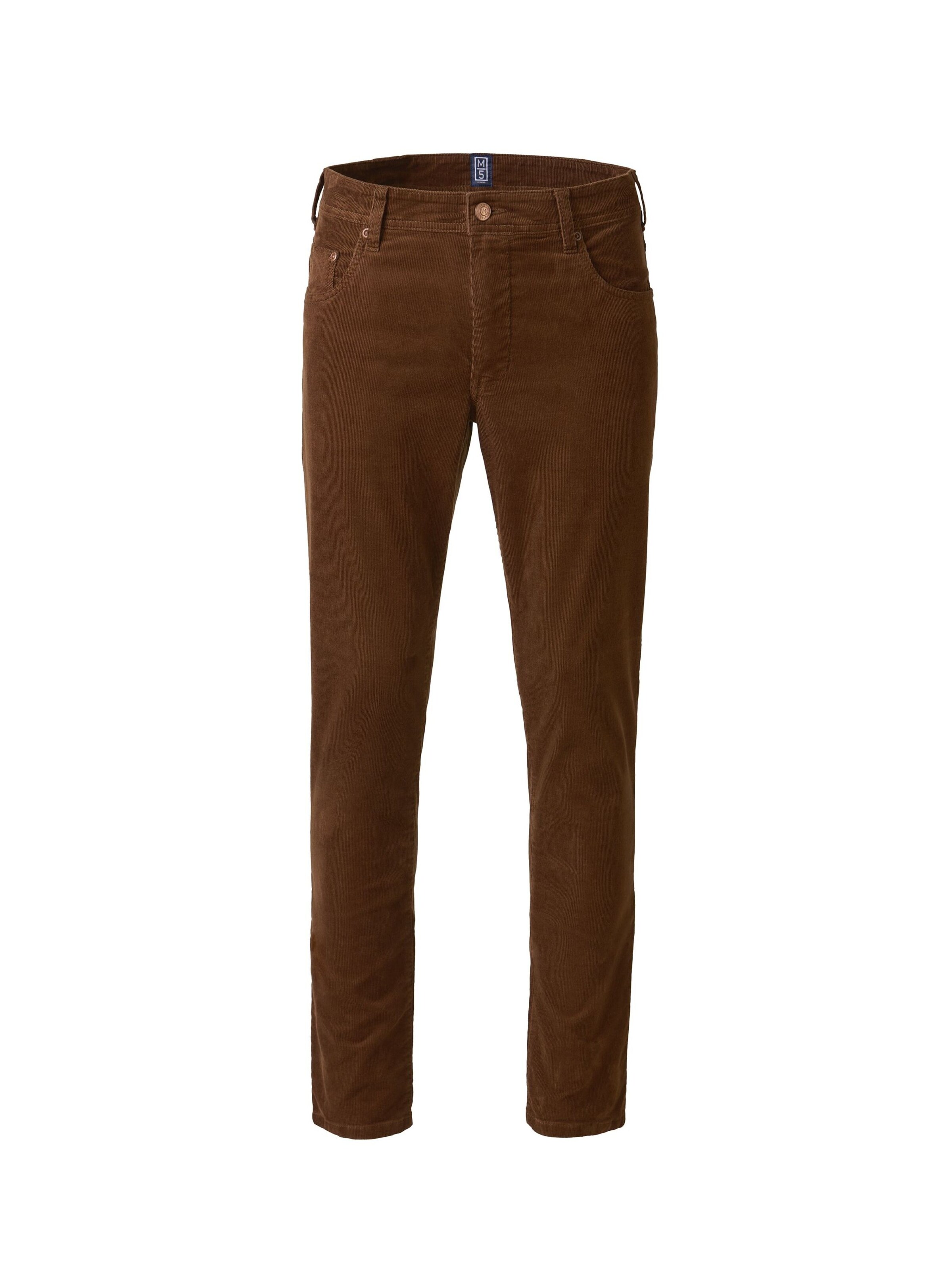 MEYER Regular Chino in Bruin: voorkant