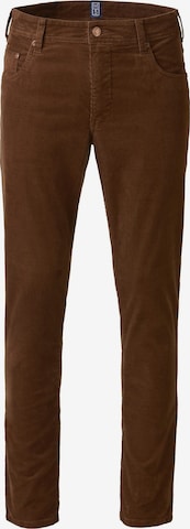 MEYER Regular Chino Pants in Brown: front