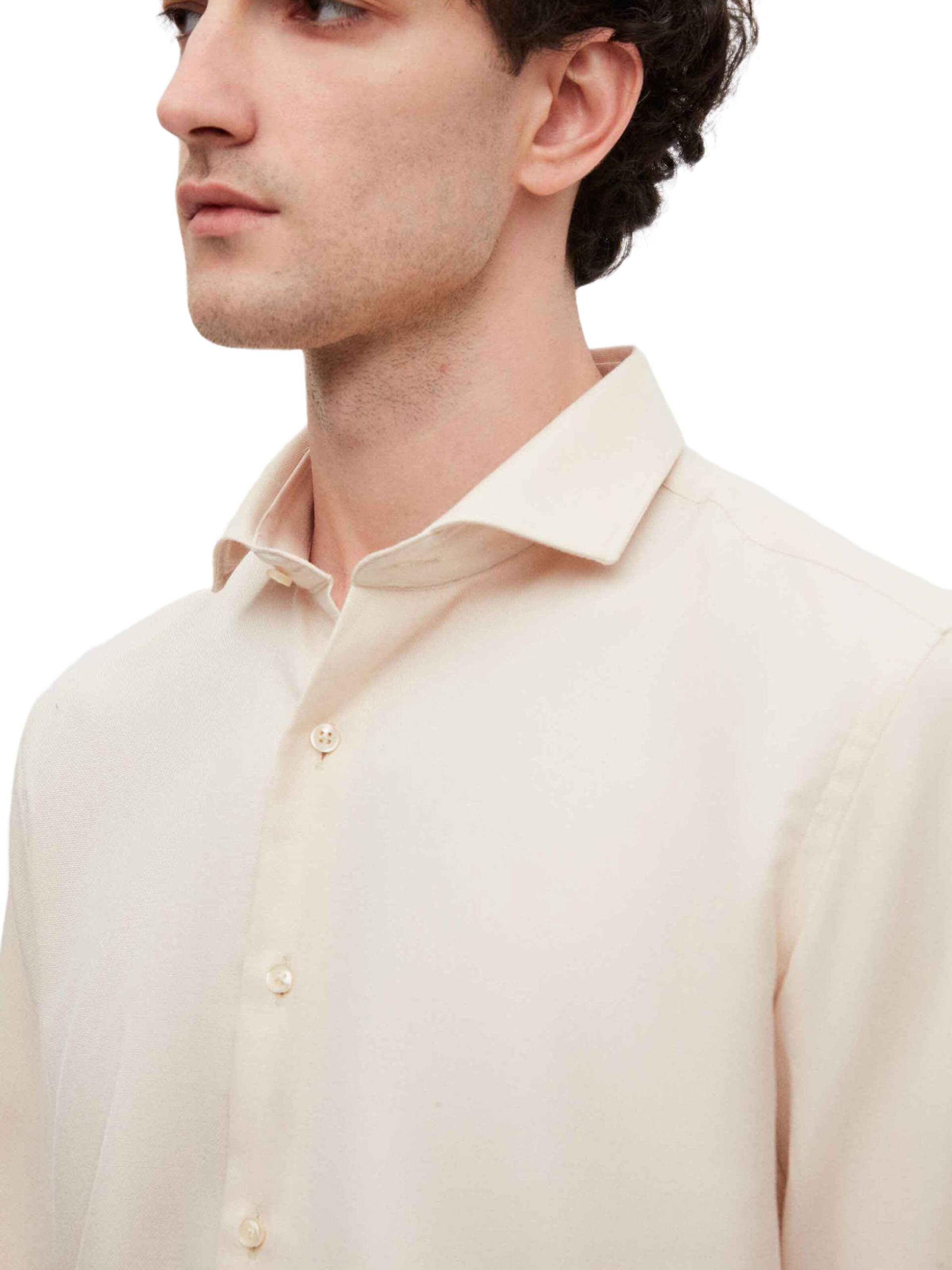 D’S Damat Regular fit Overhemd in Beige