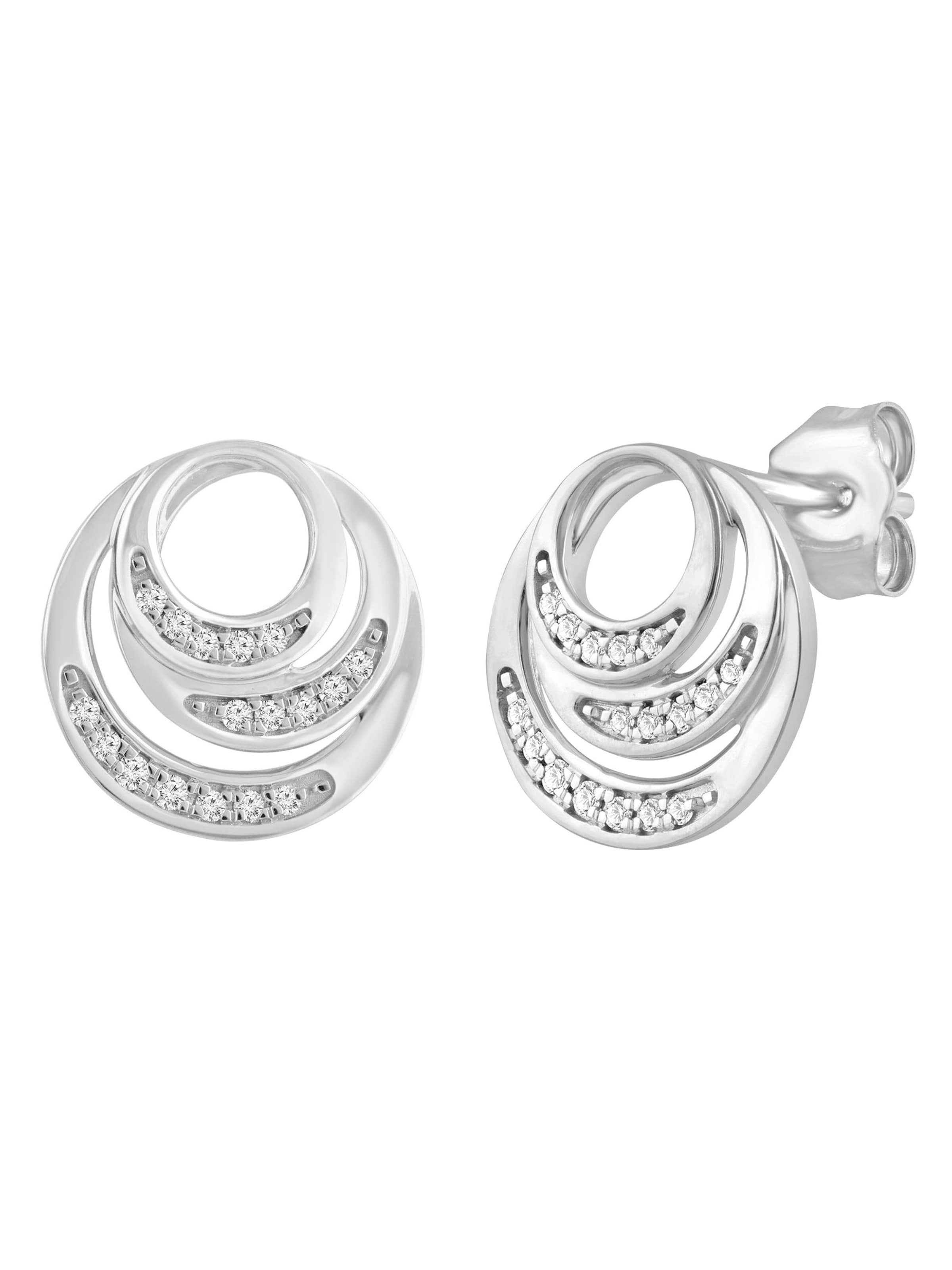 Diamant Exquis Earrings in Silver: front