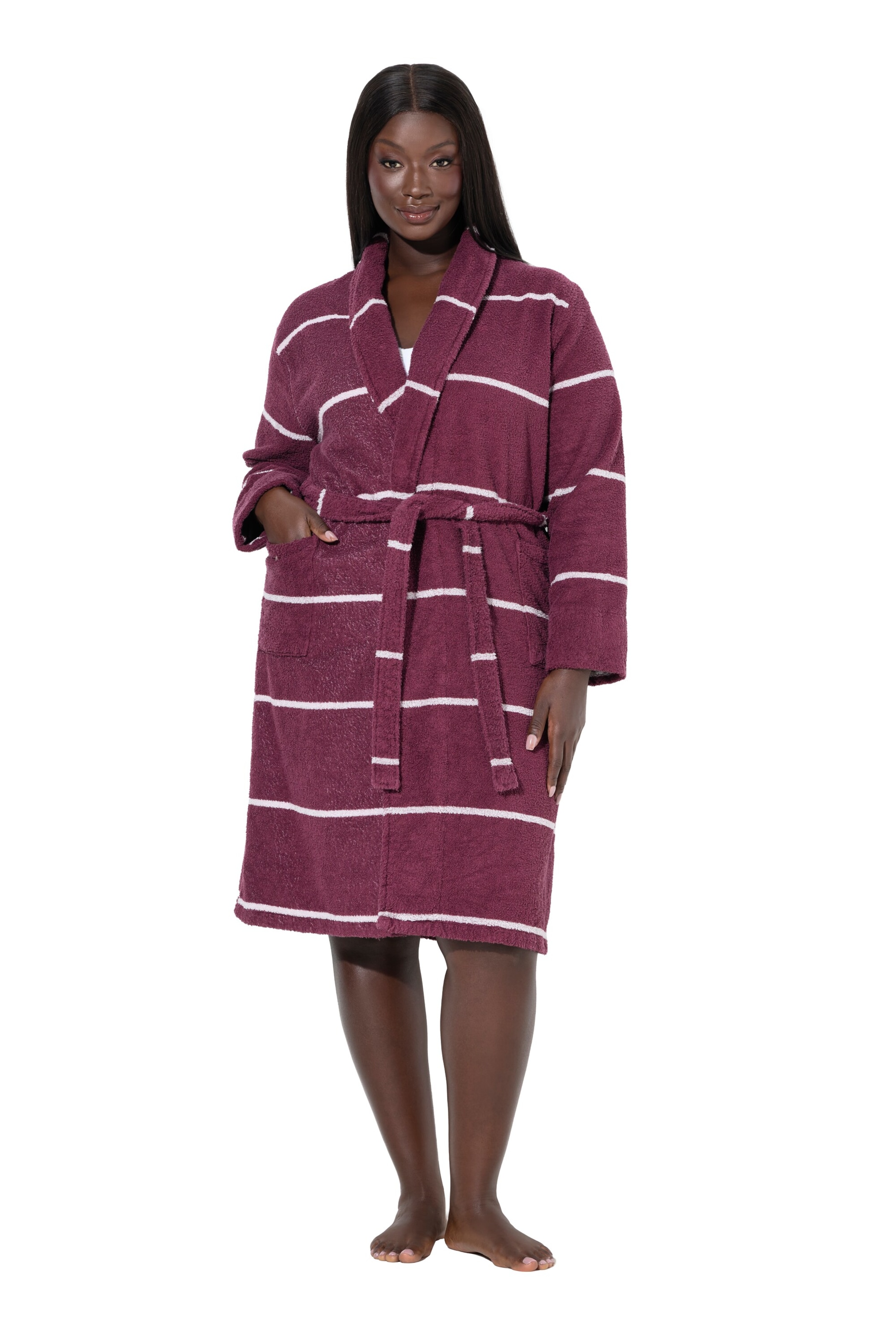 Ulla Popken Dressing Gown in Red: front