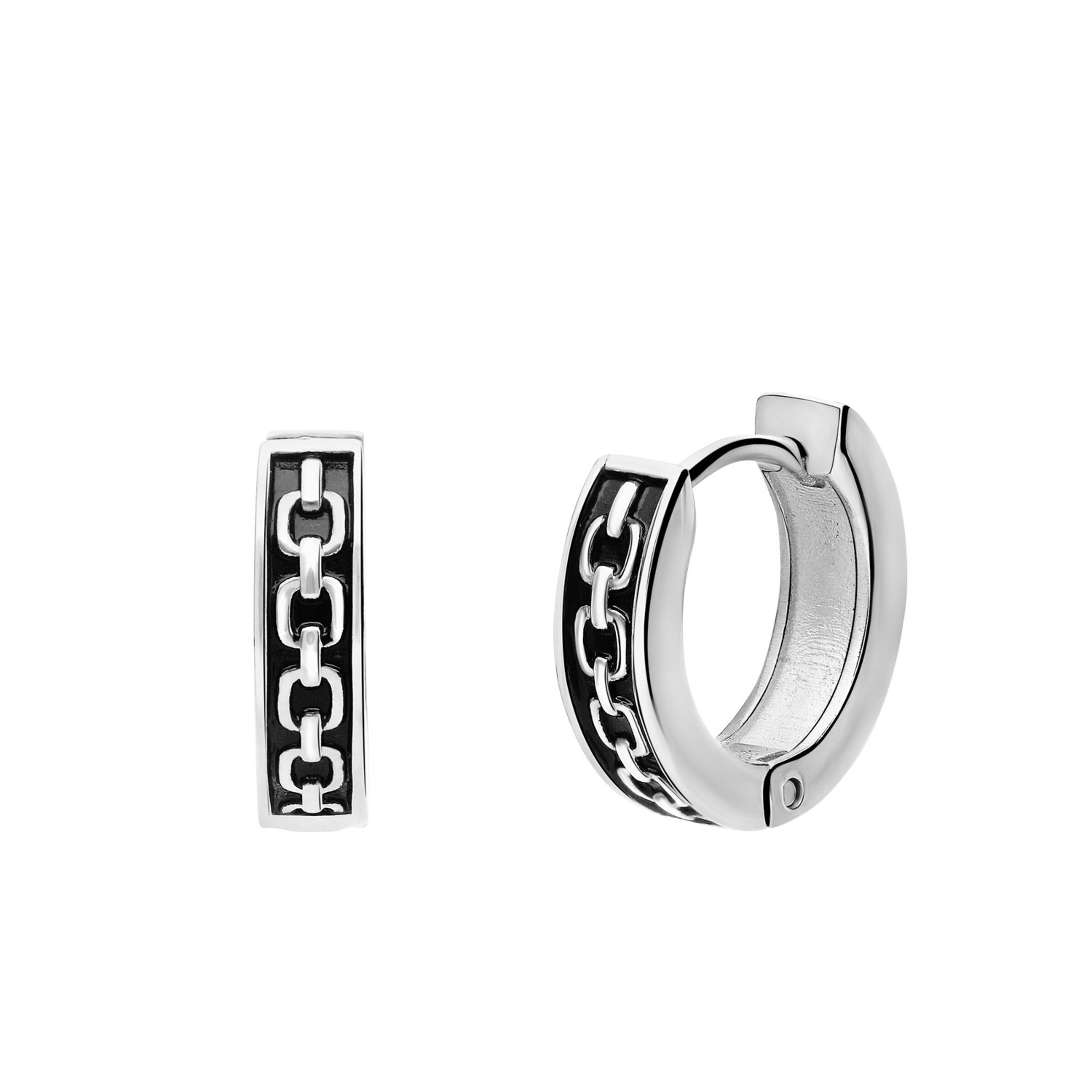 Boucles d'oreilles Lucardi en argent : devant