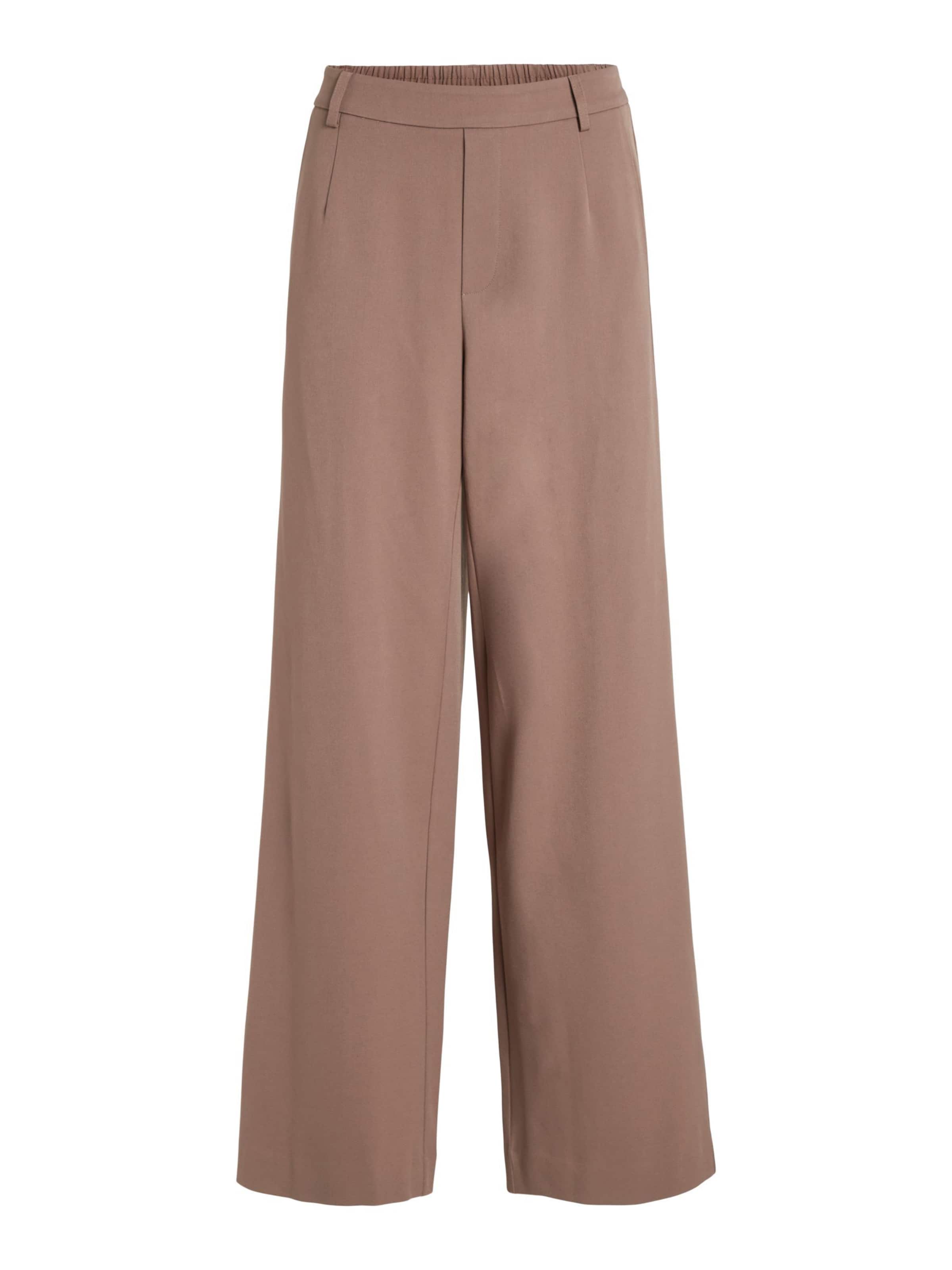 VILA Trousers 'Varone' in Brown: front