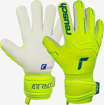 REUSCH Athletic Gloves 'Attrakt' in Yellow: front
