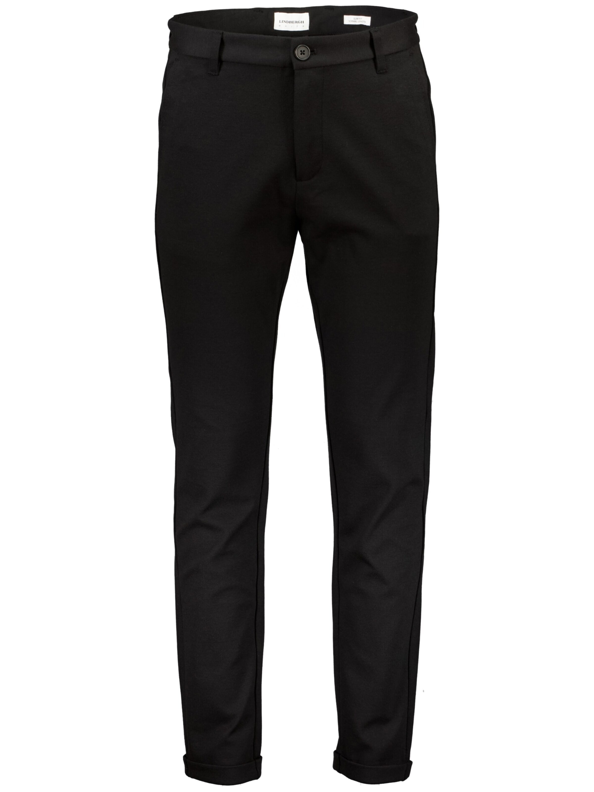 Lindbergh Slimfit Broek in Zwart: voorkant