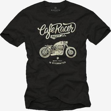 MAKAYA Shirt 'Being first' in Black: front