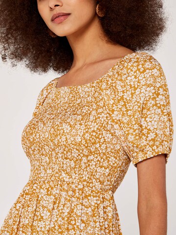 Robe 'Ditsy' Apricot en jaune