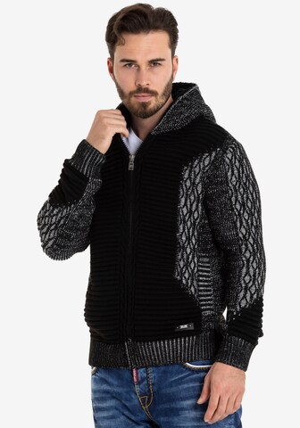 CIPO & BAXX Strickjacke in Schwarz