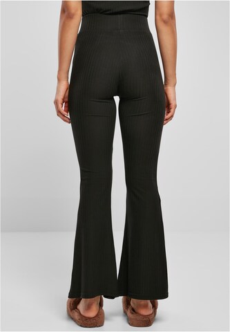 Urban Classics Flared Trousers in Black