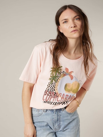 T-shirt 'ALBANE' Deeluxe en rose : devant