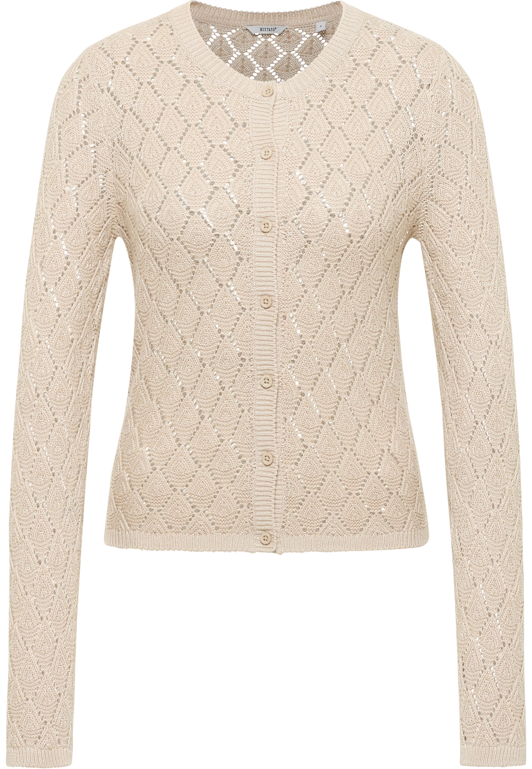 MUSTANG Strickjacke 'Dorothy' in Beige: Vorderseite