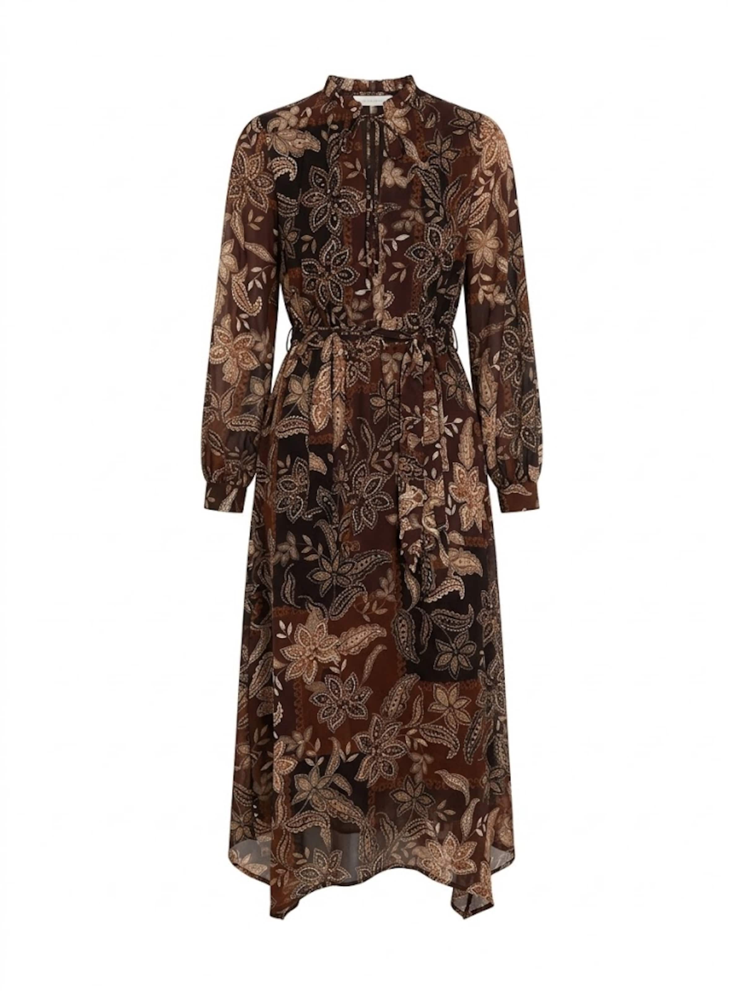 Apricot Blusenkleid in Braun: Vorderseite