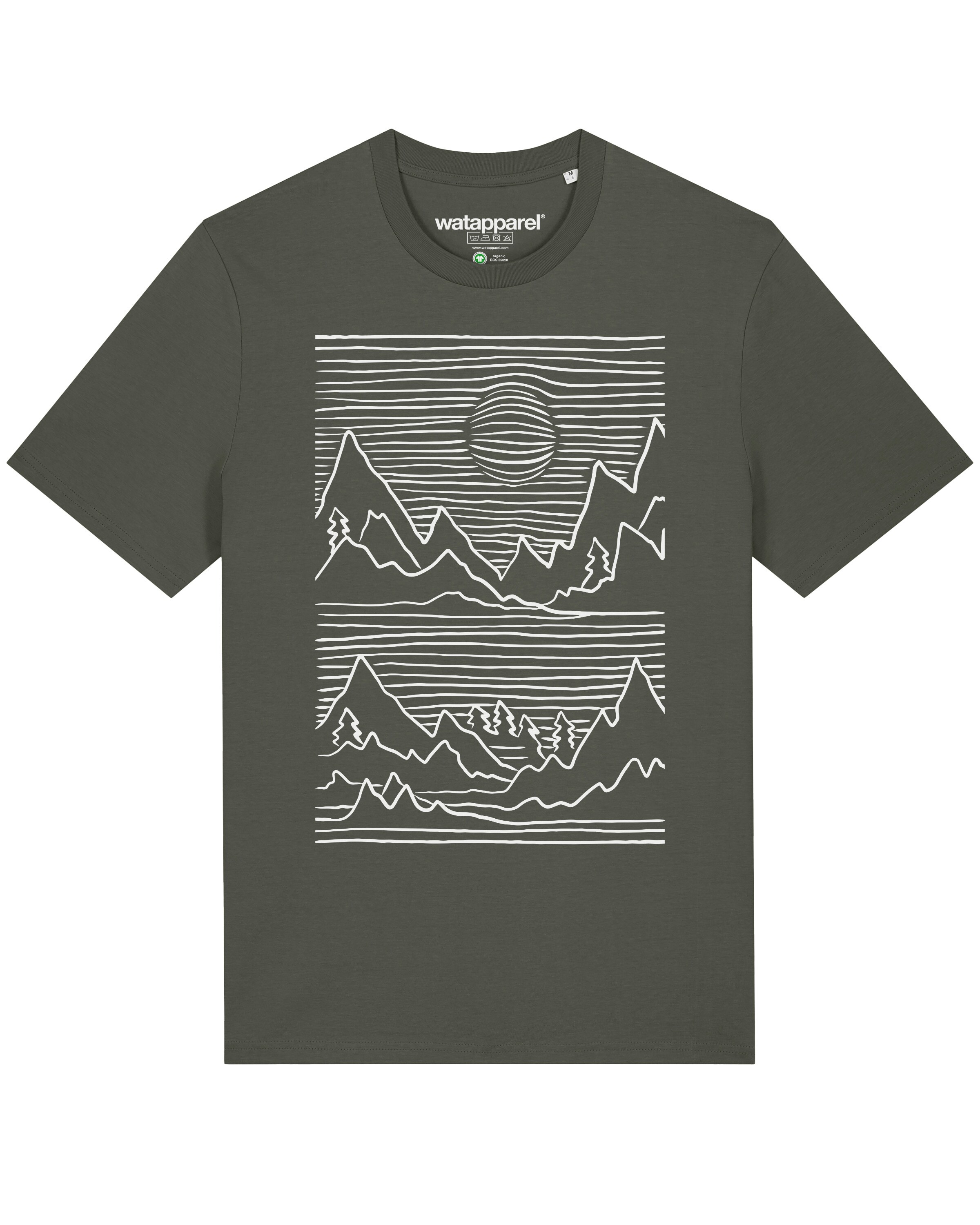 T-Shirt 'Mountains' Watapparel en vert : devant