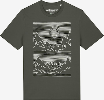 Watapparel Shirt 'Mountains' in Grün: Vorderseite