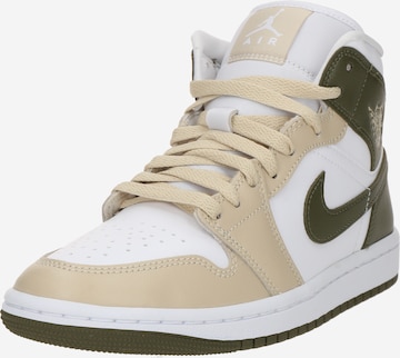 Jordan Σνίκερ ψηλό 'Air Jordan 1' σε λευκό: μπροστά